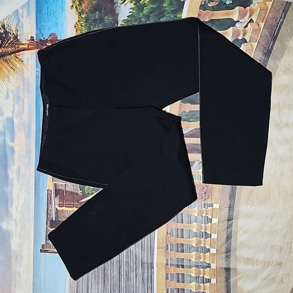 Eileen Fisher Black Pants with Leather Trim Size‎ Small - Picture 1 of 7